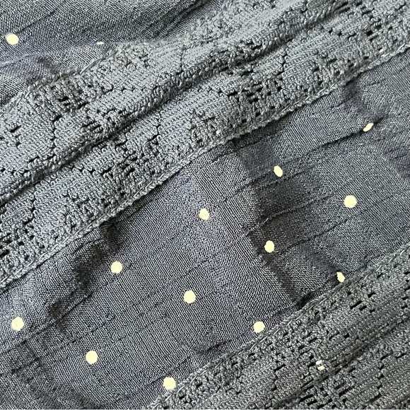 Emily Daniel’s Womens Blue Polka Dot Tunic Blouse Retro Rockabilly Pinup L - Picture 9 of 10